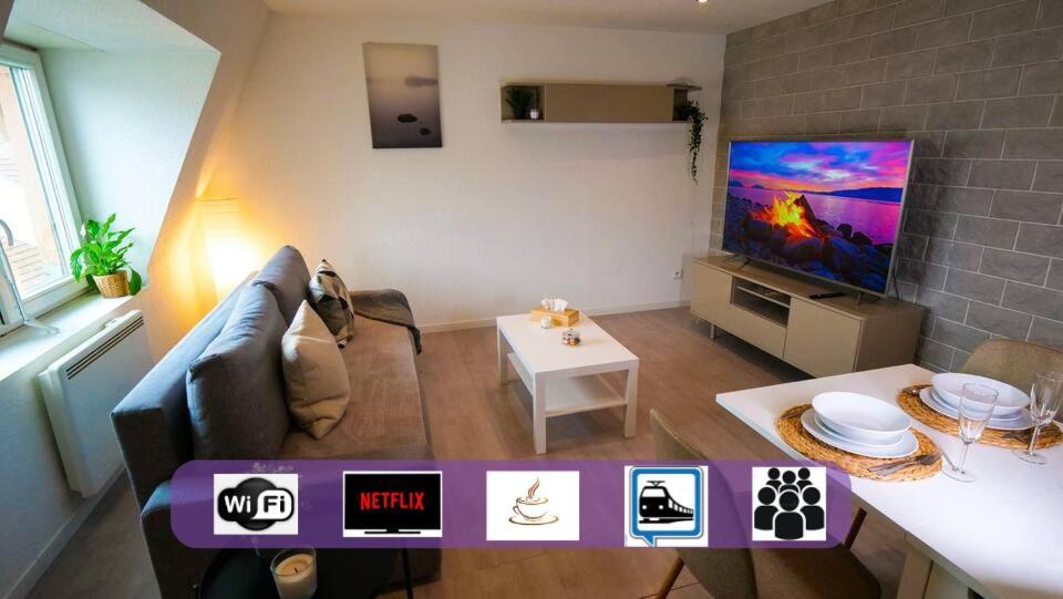 # Le 4 # Tres Beau Appartement T3 Neuf, Tout Confort, Mulhouse Centre Ville المظهر الخارجي الصورة